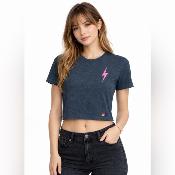 Aviator Nation Lightening Bolt Boyfriend Tee - Picture 14 of 14